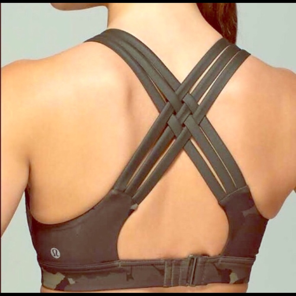Lululemon RARE All Sport Camo Strappy Sport Bra 6